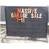 Image 1 : 6FTx8FT CAGED METAL SIGN W/ BOX OF LETTERS