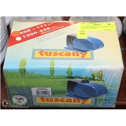 TUSCANY POND/FOUNTAIN WATER PUMP 800 LITRES