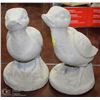 Image 1 : LOT OF 2 CONCRETE DUCKS 9" HIGH