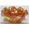 Image 1 : CARNIVAL GLASS "HOBSTAR" RUFFLED MARIGOLD FRUIT
