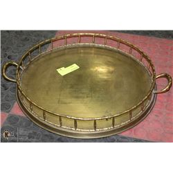 VINTAGE BRASS SERVING TRAY