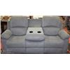 Image 1 : FABRIC DROP DOWN CONSOLE RECLINING SOFA