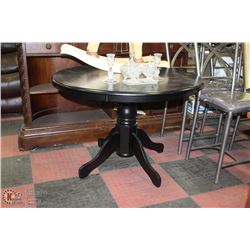 42" X30"H ROUND BLACK KITCHEN TABLE (SCUFFED)