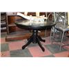 Image 1 : 42" X30"H ROUND BLACK KITCHEN TABLE (SCUFFED)