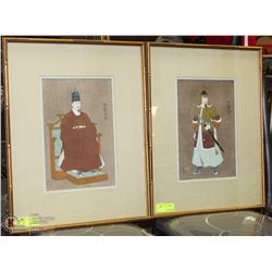 PAIR OF ESTATE JAPANESE WARRIOR PICTURES