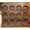 Image 1 : 12 BOTTLE  WOOD WINE RACK
