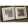 Image 1 : PAIR OF MODERN FRAMED FLORAL PRINTS