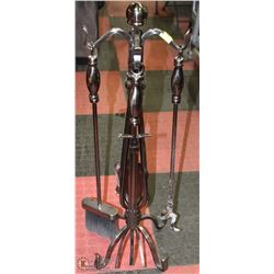 HEAVY SOLID STEEL FIREPLACE SET