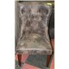 Image 1 : RUSTIC LEATHER STYLE SIDECHAIR