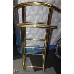 BRASS CLOTH/TOWEL 38" RACK ON WHEELS