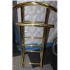 Image 1 : BRASS CLOTH/TOWEL 38" RACK ON WHEELS
