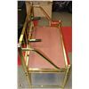 Image 1 : BRASS BENCH WITH PINK CUSHION