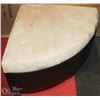 Image 1 : 2 TONE MICROFIBRE AND LEATHERETTE CORNER OTTOMAN
