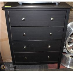 4-DRAWER WOOD ESPRESSO DRESSER W/EASY