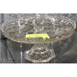 VINTAGE ESTATE PINWHEEL CRYSTAL PEDESTAL