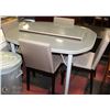 Image 1 : GREY TABLE WITH 4 CHAIRS AND LEAF