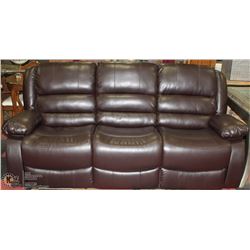 NEW MARTIN LEATHERETTE BROWN SOFA