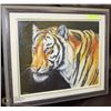 Image 1 : TIGER PAINTING BY KWAN 22"X26" FRAMED MATTED