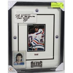 DAVE SEMENKO 1981-82 RED ROOSTER CARD FRAMED