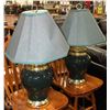 Image 1 : LOT OF 2 BRASS AND PORCELAIN LAMPS