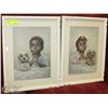 Image 1 : PAIR OF ESTATE AFRICAN AMERICAN CHILD PICTURES