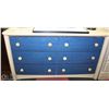 Image 1 : 51" 18" X 29"H SIX DRAWER 2 TONE DRESSER