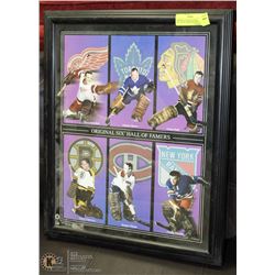 ORIGINAL 6 LARGE HOCKEY PICTURE W/ NAMED PLAYERS