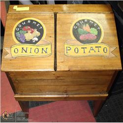 WOOD POTATO & ONION STAND
