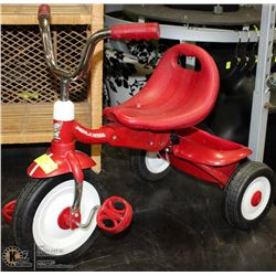 RADIO FLYER CHILD'S RED TRICYCLE W/BACK
