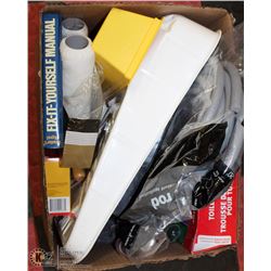 ESTATE BOX WITH PAINTING SUPPLIES