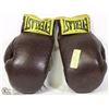 Image 1 : A PAIR OF EVERLAST LEATHER 12 OZ BOXING GLOVES