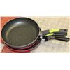 Image 1 : GROUP OF 3 NEW ASSORTED SIZE FRYING PANS