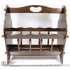 Image 1 : WOOD MAGAZINE RACK