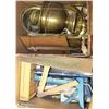 Image 1 : 2 BOXES OF ESTATE MISC, ORNAMENTS, TOOLS AND MORE