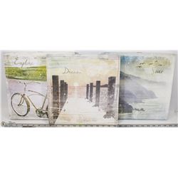 "DREAM" "EXPLORE" "SOAR" WALL HANGINGS