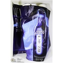 A PAIR OF 6 FEET LONG BUD LIGHT VINYL DISPLAYS