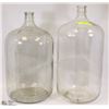 Image 1 : TWO GLASS WINE CARBIDE GLASS BOTTLES