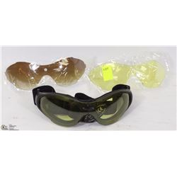 OUTDOOR SPORT SUNGLASSES WITH 2 EXTRA LENS SETS