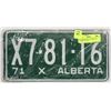 Image 1 : MATCHING PAIR OF ALBERTA 71 LICENSE PLATES
