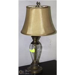 GLASS & BRASS BASE TABLE LAMP
