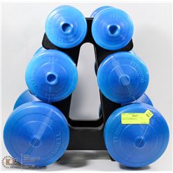 SET OF DUMBBELLS WITH STAND