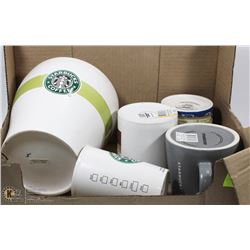 STARBUCKS COLLECTION MUGS AND COOKIE JAR
