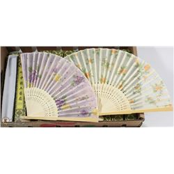 30PC HANDPAINTED DECORATIVE HAND HELD FANS