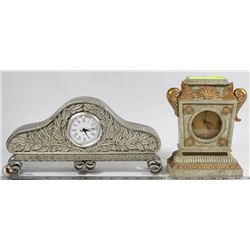 2 MANTLE DESIGNER CLOCKS