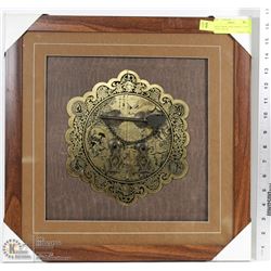 FRONT DOOR LOCK FRAMED "GOOD LUCK"  DECOR