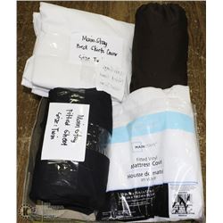 FLAT OF TWIN BEDDING, 2 FITTED SHEETS , BED SKIRT