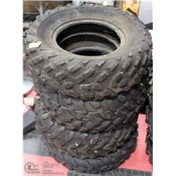 SET OF 4 DUNLOP ATV TIRES 25"X8"X12"