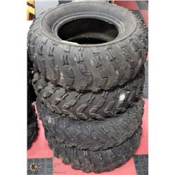SET OF 4 CARLISLE ATV TIRES 25"X10"X12"