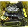 Image 1 : CRATE WITH ASSORTED NEW AUTO CHROME ACCESSORIES