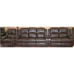 NEW MUNICH 2 TONE CHOCOLATE LEATHER CHAIR, SOFA &
